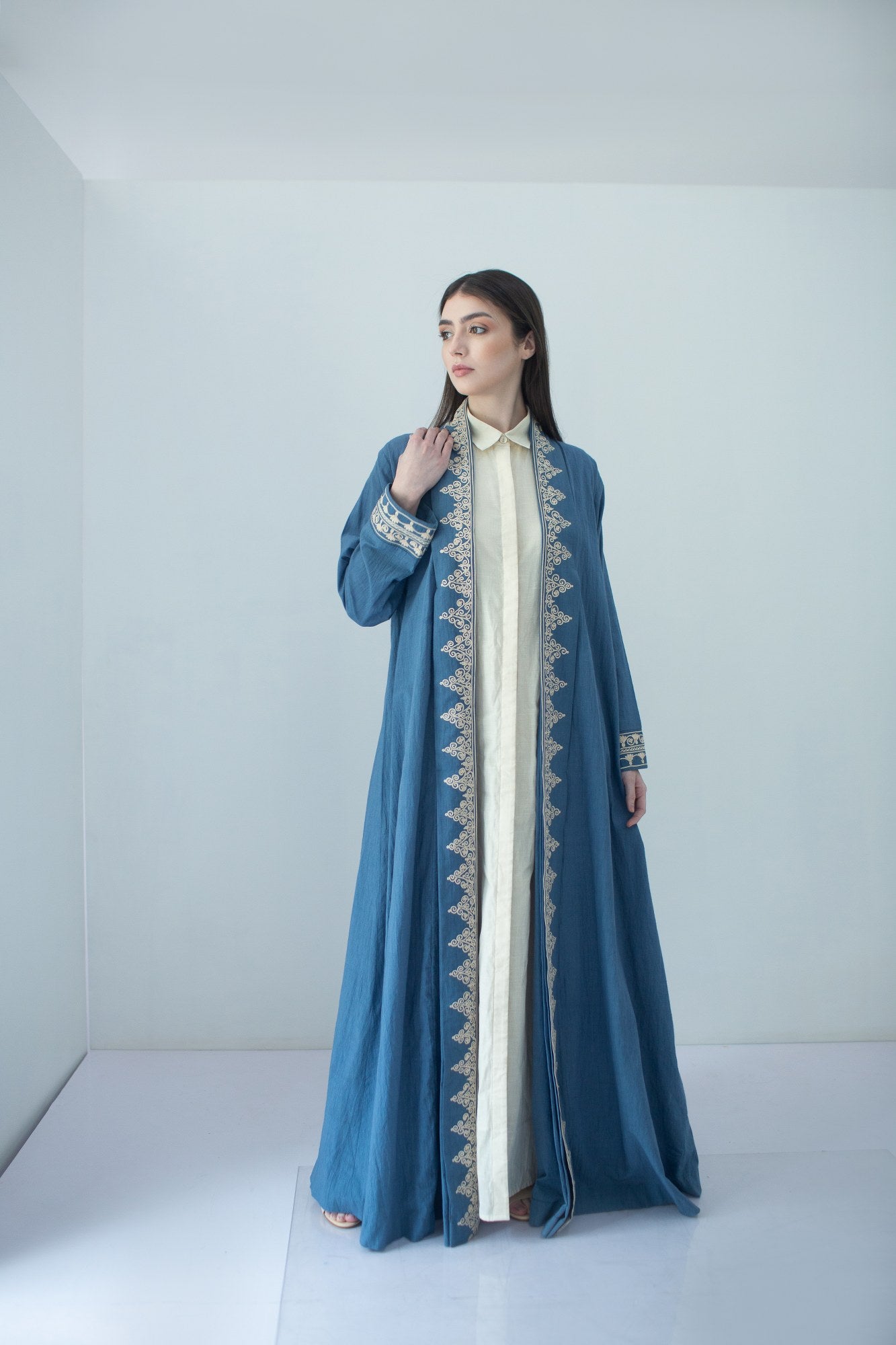 EMBROIDERED JACKET & DRESS SET