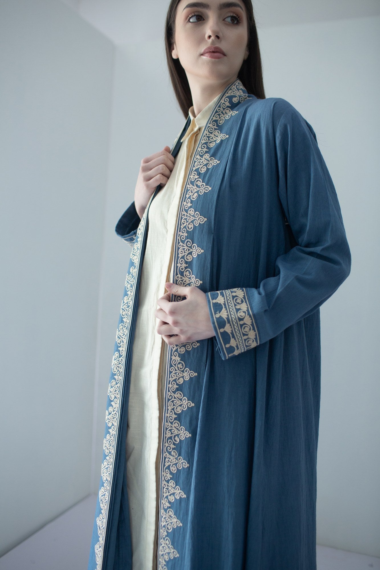 EMBROIDERED JACKET & DRESS SET